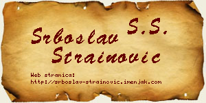 Srboslav Strainović vizit kartica